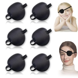 Parches de Ojos Ajustables,6 Parches para Ojos Perezosos,Parches Oculares para Ambliopía De Ambliopía para Ojos Izquierdo O Derecho Parches para Entrenamiento de Ojos Perezosos (Negro)