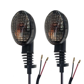 VRWEARE Motorcycle Turn Signal Indicator Light Compatible with KAWASAKI EX250R NINJA 250 250R KLX250S KLX250SF VN650 Vulcan S Front/Rear Blinker Lamp (Smoke shell)