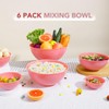 BoxedHome BPA Free Plastic Round Mixing Bowl with Lids, 12