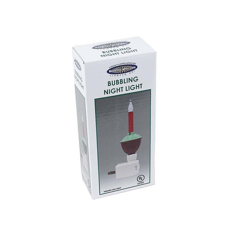 Novelty Lights Traditional Bubble Night Light, 1 Red Bubble Night