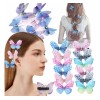 GOGOX 12 Colores Mezcla Mariposa Pasador Moños Para Niñas Moda