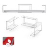 BRAINWAVZ Transparent Under Desk Laptop Holder Mount with Adhesive &