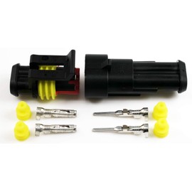 TE Connectivity AMP Superseal 1.5 Series Electrical Multi Sealed Connector Kit - w/Terminals 16-20 AWG (2-Pin)