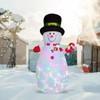 1.8m Christmas Yard Decoration Rotating Colorful Lights Inflatable Snowman Model