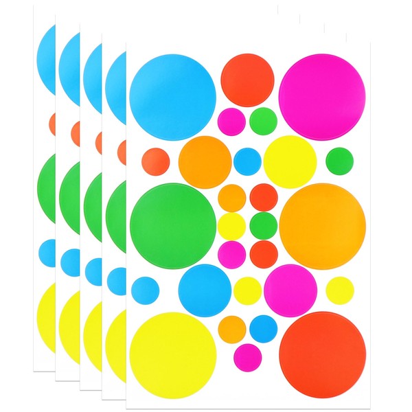 140Pcs Round Stickers, 5cm Large Round Stickers, 3cm Circle Labels,