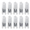 Foco halógena G9, 120 V, 40 W, 10 unidades, base