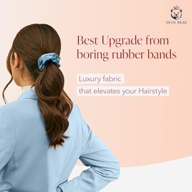 Silvr Bear Premium Satin Hair Scrunchies for Women, Vegan Softer than Silk Hair Ties, Scrunchies for Women and Girls, 10 Pack, Pastel Shades Collectio