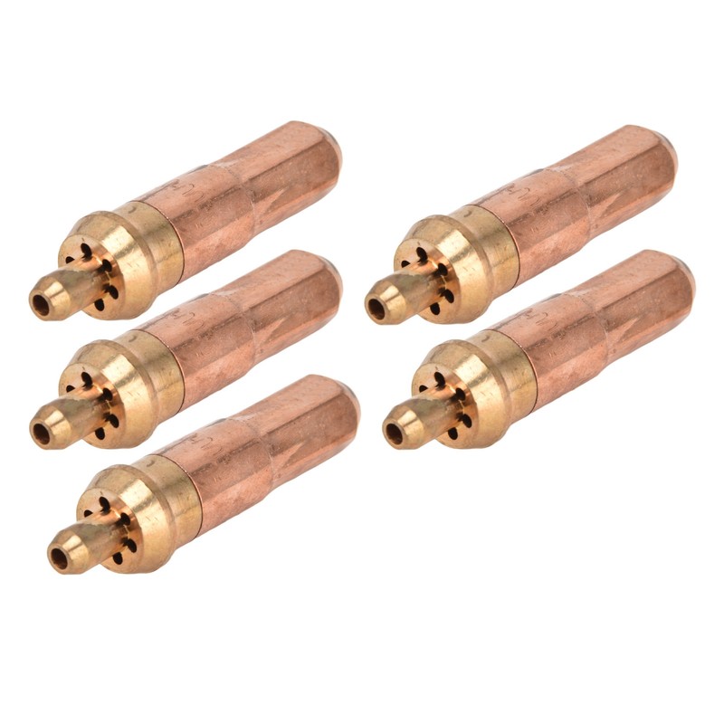 5Pcs Acetylene Cutting Tips Brass Copper Welding Nozzles Torch Consumables