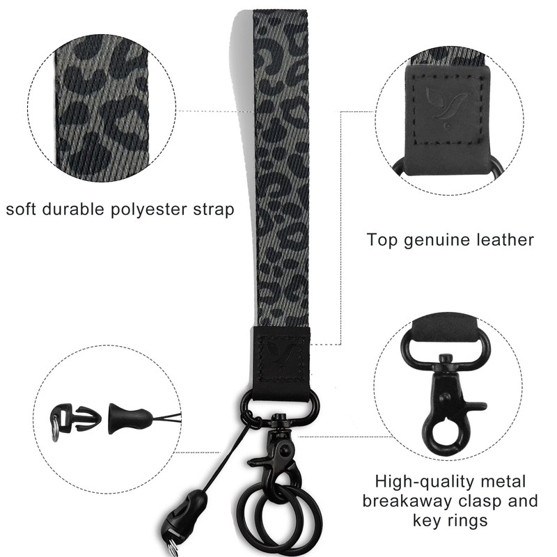 Yiflin Cute Wrist Lanyard for Keys, Keychain, Wallet, Id Holder,
