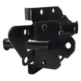 Self-Closing Gate Latch, Wood Fence Gate Latches, Pad-Lockable, Gate Lock with All Hardware Included, Steel, Black