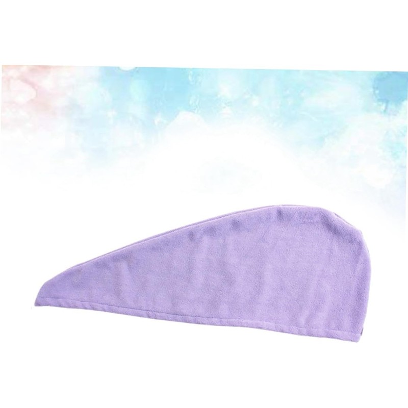 Toalla Microfibra Gorro para Secar El Cabello 70g Morado Fácil