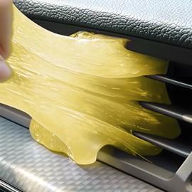 Car Cleaning Gel,Reusable Car Cleaning Putty for Interior Detailing, Car Cleaning Supplies, Auto Detailing Tools, Car Slime for Dust Removal, Car Accessories Interior, Car Cleaning Kit(Yellow, 2.0 OZ)