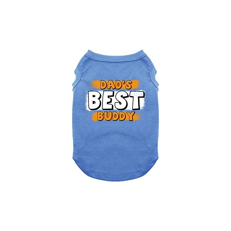 Dad's Best Buddy Dog Shirt - Blue (Medium)