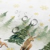 AIBIIN Christmas Tablecloth Winter Forest Golden Snow Deer Waterproof Tablecloth