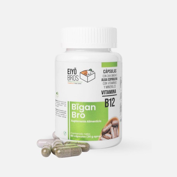 Eiyo Bros Suplemento Bigan Bro 60 cpsulas Veganas con Vitamina