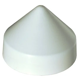 Dock Edge + Tapa de apilamiento de Cabeza de Cono de PVC, Blanco, 17,7 cm