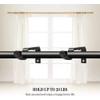 Eau 10 Pieces of Adjustable Black Curtain Rod Brackets, Heavy
