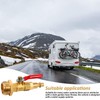 Hotop Brass Winterize Blowout Adapter with 1/4 Inch Quick Connect