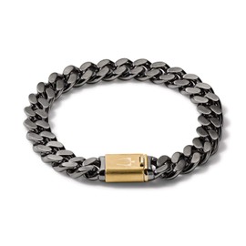 Bulova Jewelry Men's Classic Stainless Steel Chain Link Bracelet with Clasp Closure