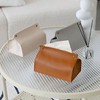 Tissue Box Cover, Refined Modern PU Leather Tissue Box Holder