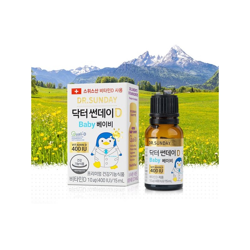 닥터썬데이D 베이비 비타민D 400IU 15ml 액상 Dr. Sunday D Baby