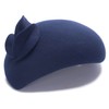 Lawliet Teardrop Women Wool Felt Fascinator Hat Flower Tam Beret