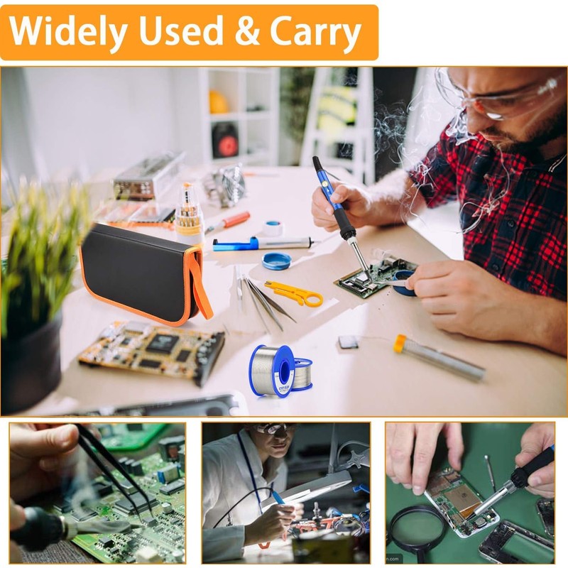 Yunking Soldering Iron Kit 15 In 1, 60W 220V Adjustable