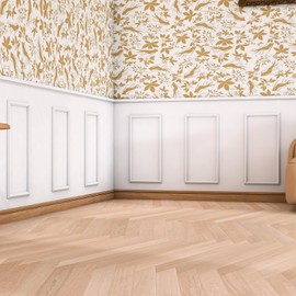 COUKIU Pre-Cut 6 Set Peel and Stick Wall Molding Trim Kit, 12" x24" Premade Wainscoting Panels, Self Adhesive Moulding Panel for Interior Walls Picture Frame