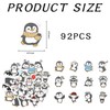 HDGSAFD 92 Penguin Stickers, Creative Cartoon Stickers, DIY Cup Notebook