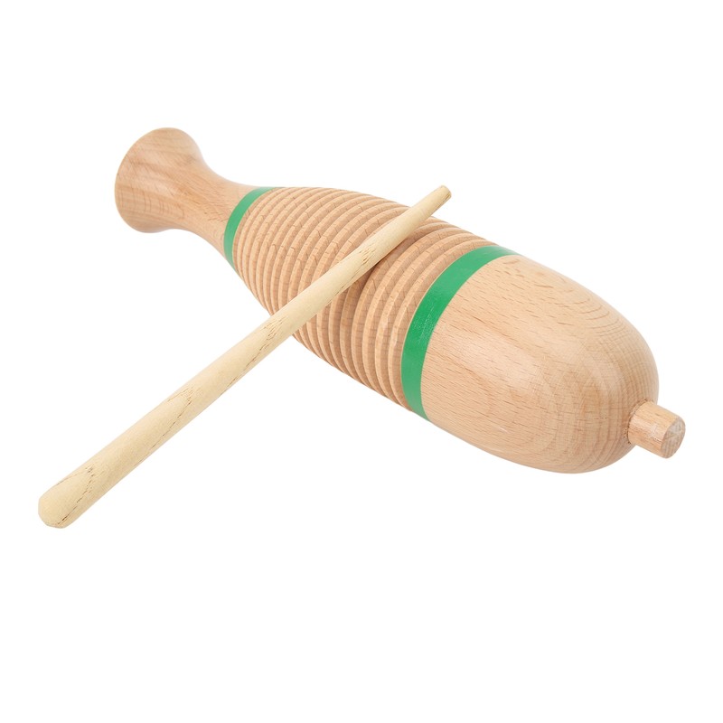 Fish Shaped Guiro Wooden Latin Percussion Musical Instruments with Rhythm
