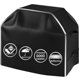 BOLUO 58 inch Grill Cover for Outdoor Grill Heavy Duty Waterproof 600D BBQ Grill Cover Outside, Barbecue Grill Cover UV & Fade Resistant, Gas Grill Covers for Weber, Nexgrill