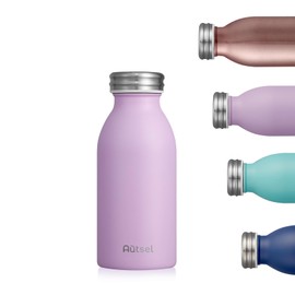 Autsel Stainless Steel Water Bottle 350ml Double Walled Vacuum Insulated Metal Water Bottle Leakproof Sports Flask Bottle BPA Free