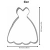 Large Size Dress Shaped Cookie Cutter, Stainless Steel Strapless Princess