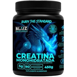 Creatina Monohidratada 450 g  Alta pureza y sin sabor  90 servicios  Ideal para fuerza, energía y rendimiento  Fácil de mezclar  Cero azúcares...     