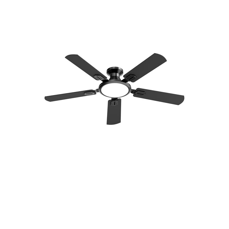 TCL Silver Ceiling Fans with Lights, 52" Low Profile Ceiling