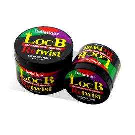 Loc B Retwist Loc, Braid, Twist, Edge Gel for Natural, Relaxed, Dry, Dull, & Brittle Hair (4 oz) - No Flaking, No Whitening, Fast Drying, High Shine, Maximum Hold - Last Up to 48 Hrs