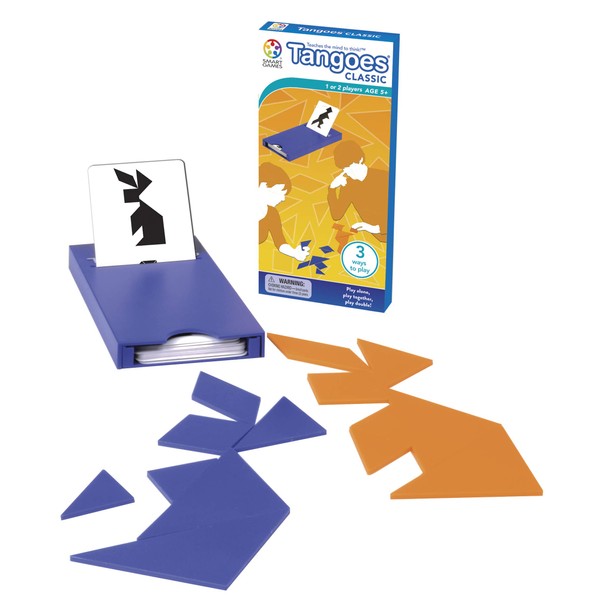 Tangoes Classic Tangram Travel Game with Portable Case Featuring 100