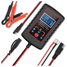 Trickle Charger for Car Battery 12V and 6V,Smart Car Battery Chargers with SAE Cable Providing Mutiple Protections,Universal 12 Volt Trickle Charger with Pulse Repair Capability