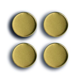 Zeller 11234 Magnet Set of 4 Extra Strong Gold Approx. Diameter 2.3 x 0.9 cm