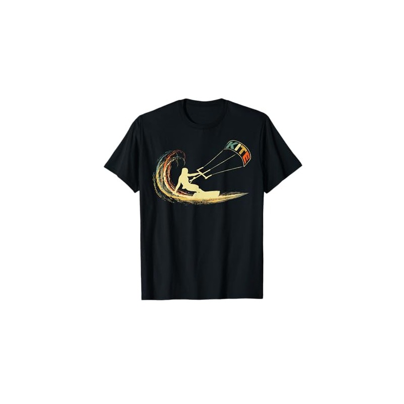 Aquilone Kitesurf Kiteboarding Kitesurf Surf Vintage Retro Maglietta