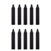 Mega Candles 10 pcs Unscented Black Exquisite Mini Taper Candle,