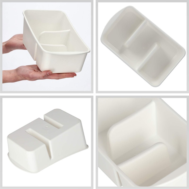 KADAX Herb Spice Container, Box with Two Sections, Plastic Storage