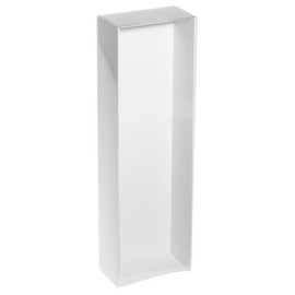 Collecting Warehouse Redoll Clear Folding Display Box with White Liners and Black Elastic for 11-12 inch Dolls or Action Figures, 4" W x 2.25" D x 13" H