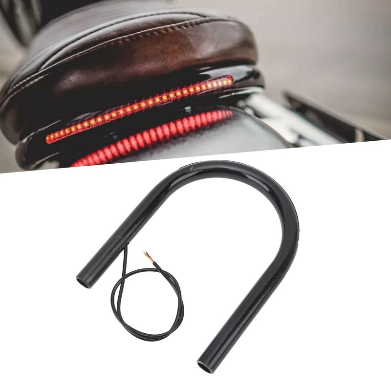 Acouto Motorcycle Rear Seat Frame Hoop with LED Tail Brake