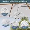OSGNER 15" Outdoor Ceiling Fan with Light, Waterproof Gazebo Fan