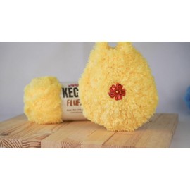 KECHE Fluffy Bulky Yarn – Super Soft Chunky Fuzzy Blanket Weight # 5 Yarn for Knitting Crocheting Crafting 3.5 oz (100 gr) 98 Yds (90 m) - Dark Yellow