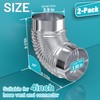 Chiligent 4 Inch 90 Degree Galvanized Dryer Vent Elbow, 2