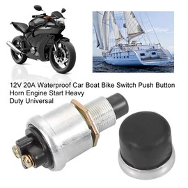 12V 20A Waterproof Car Boat Bike Switch Push Button Heavy Duty Universal