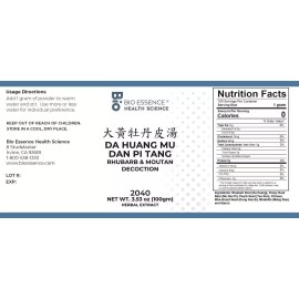 Bio Essence Health Sicecce 2040 Da Huang Mu Dan Tang/Rhubarb&M