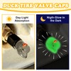 Rislobx 4 Pack Duck Tire Stem Caps, Glow in The